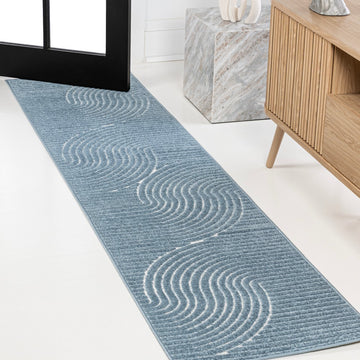 Skagen Minimalist Curve Geometric Area Rug